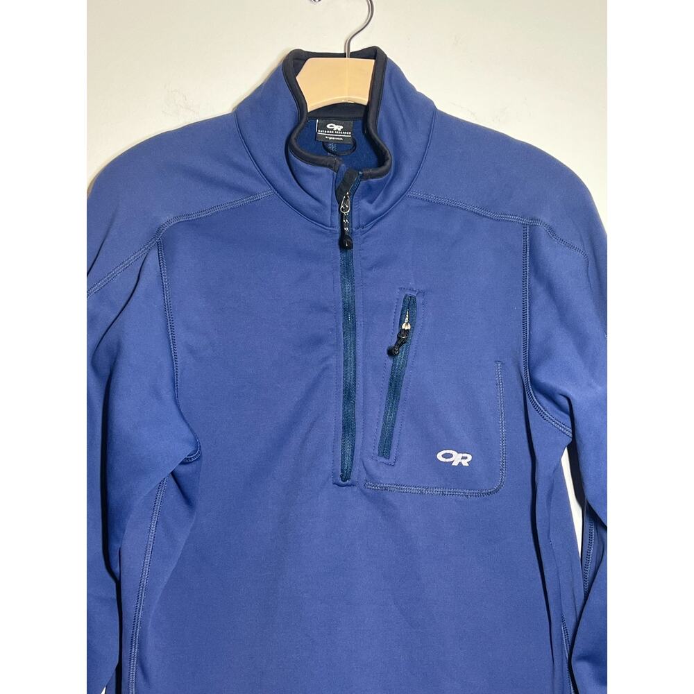 Outdoor Research OR Men's Blue Vigor Grid Fleece Half Zip Jacket Pullover S - Picture 2 of 6